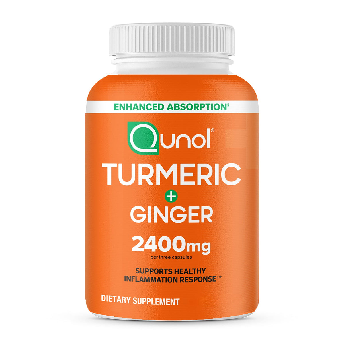 Qunol Turmeric Curcumin 2400mg with Black Pepper & Ginger — 105 Capsules
