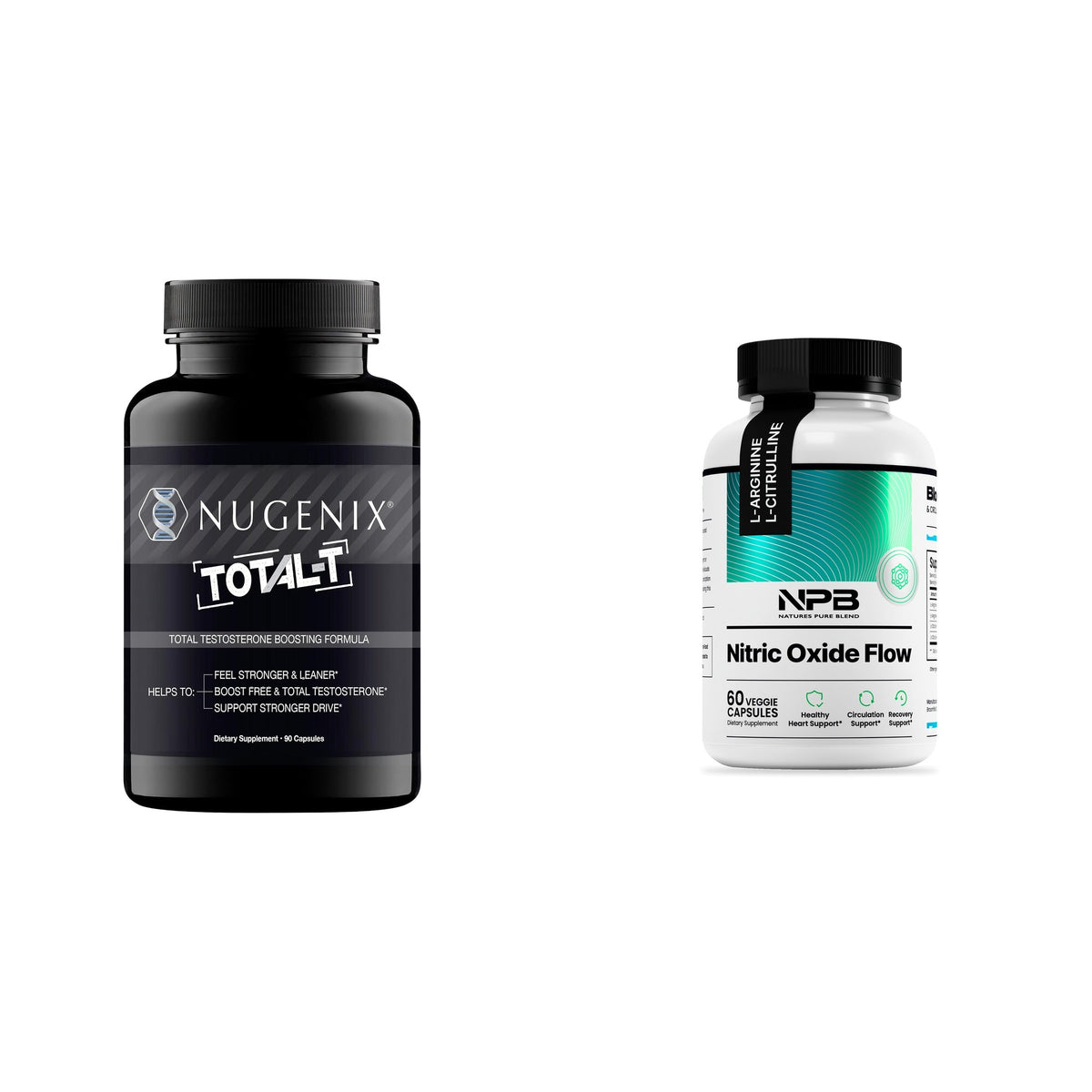 Men's Vitality Duo — Nugenix Total-T & Nitric Oxide Flow (Curated Bundle)