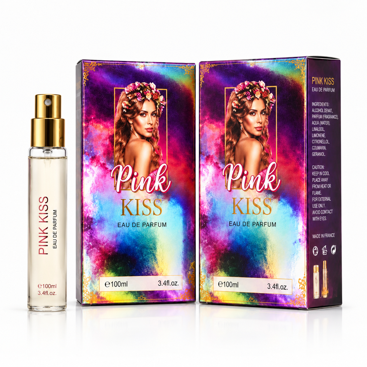 Pink Kiss Eau de Parfum 100ml / 3.4 fl oz – Floral Fragrance for Women
