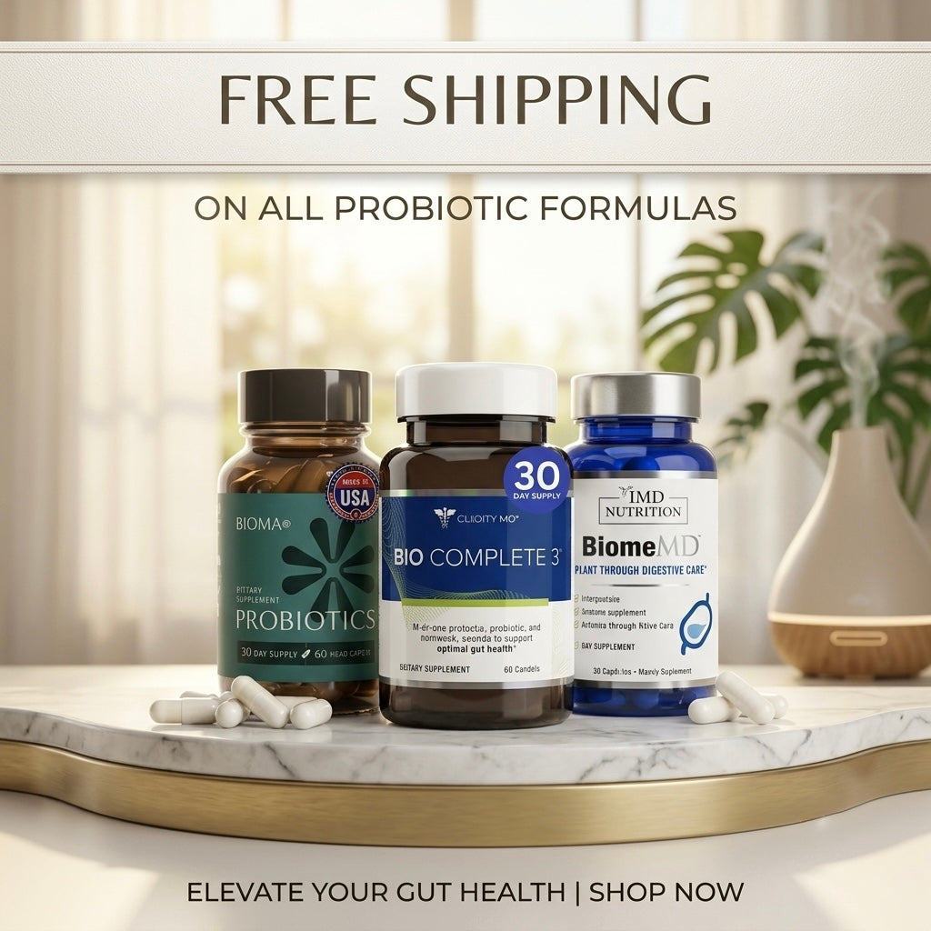 Gut Health Probiotic Trio — Bioma, Gundry Bio Complete 3 & 1MD BiomeMD (Curated Bundle)