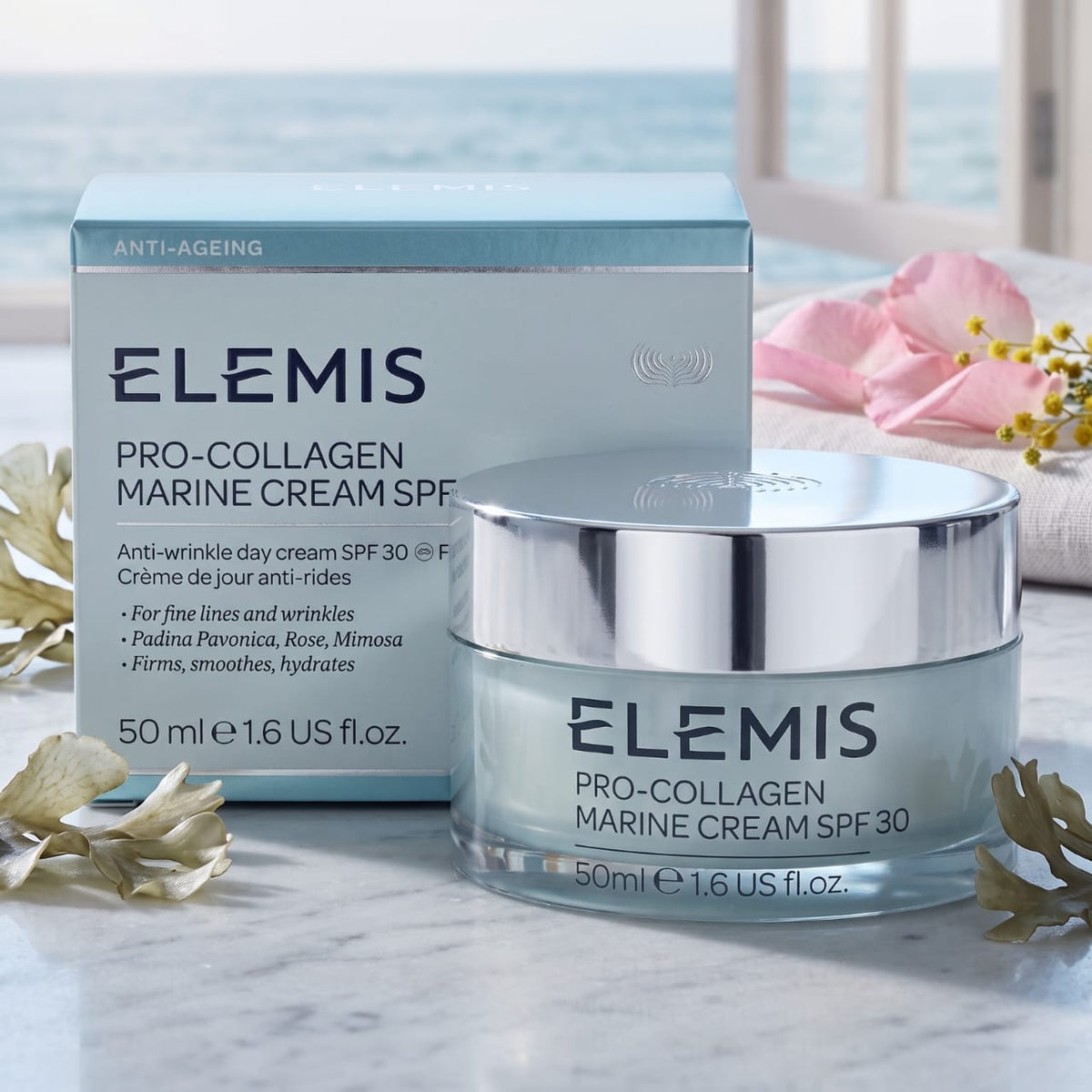 ELEMIS Pro-Collagen Marine Cream SPF 30 50ml jar and box