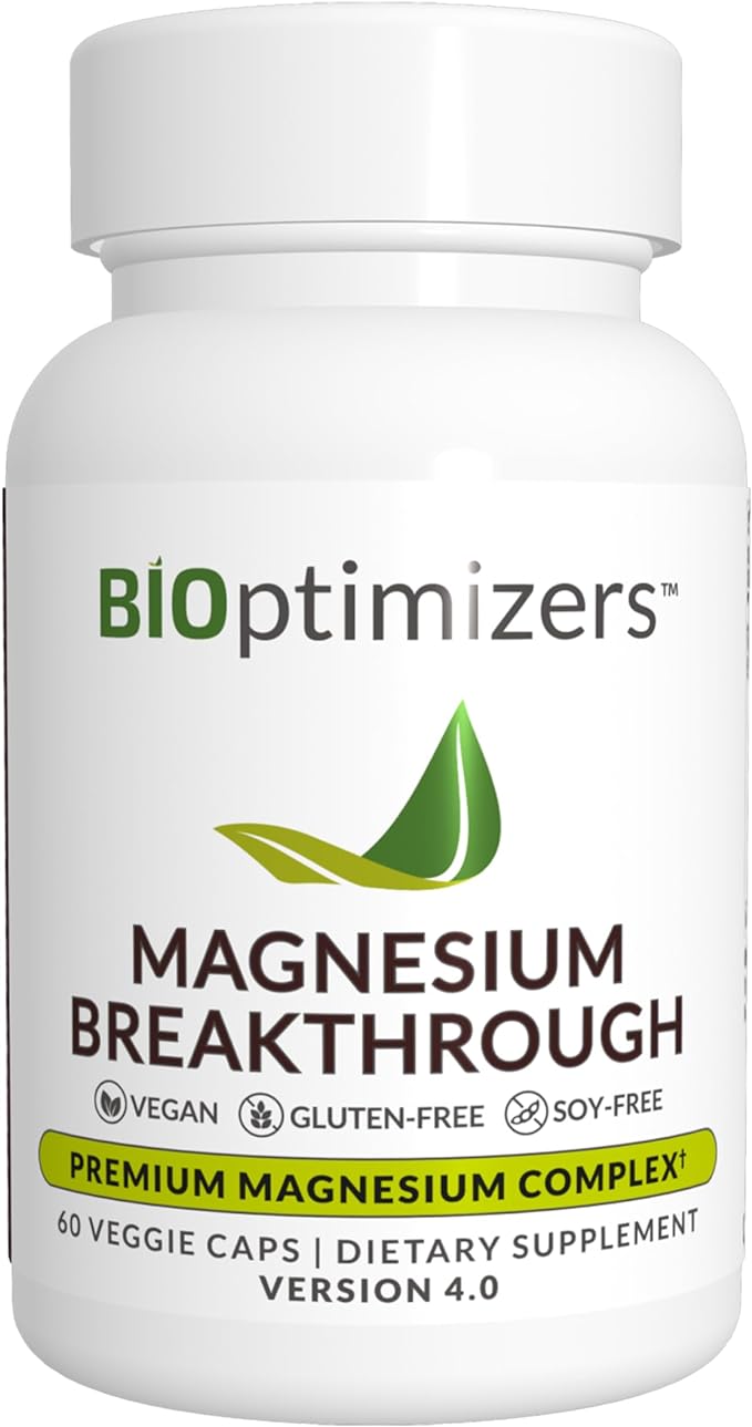 BIOptimizers Magnesium Breakthrough bottle, 60 vegetarian capsules
