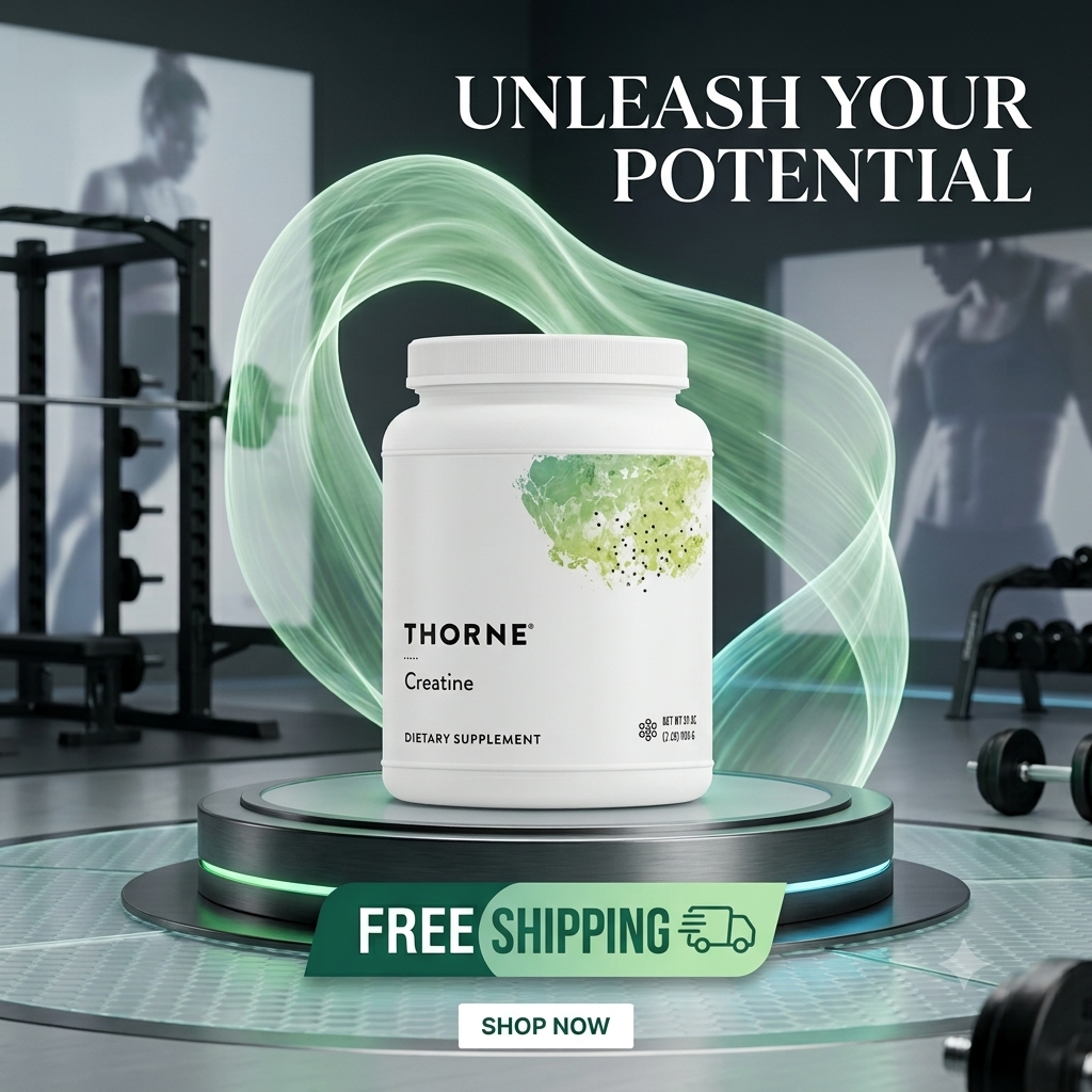 THORNE Micronized Creatine Monohydrate Powder, 180 Servings
