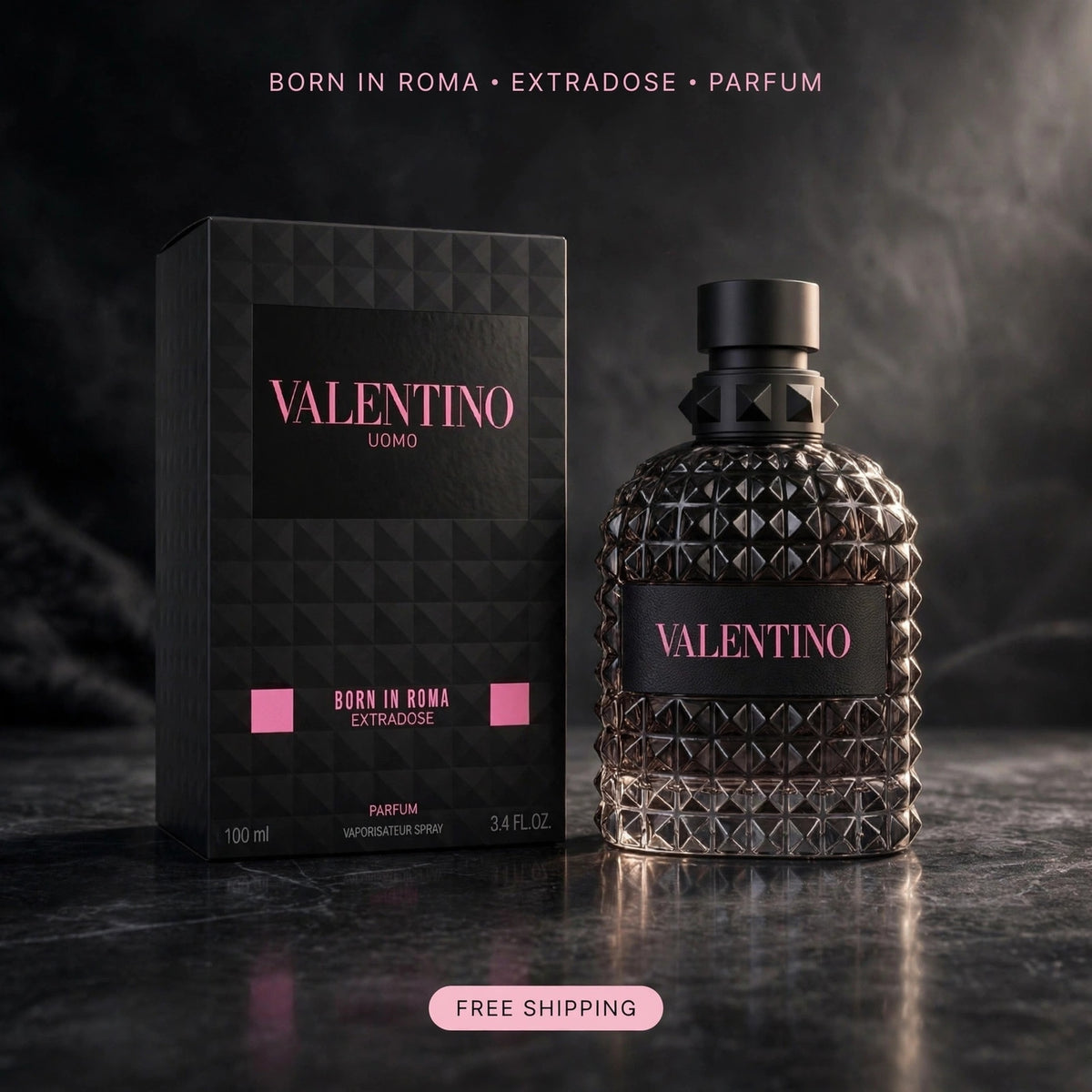 Valentino Uomo Born in Roma Extradose Parfum Spray for Men 3.4 oz / 100 mL