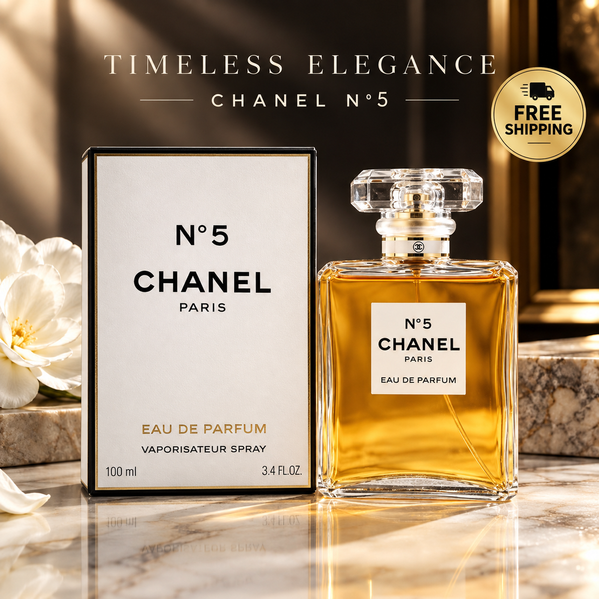 CHANEL N°5 Eau de Parfum 100ml / 3.4 oz Women's Fragrance Spray