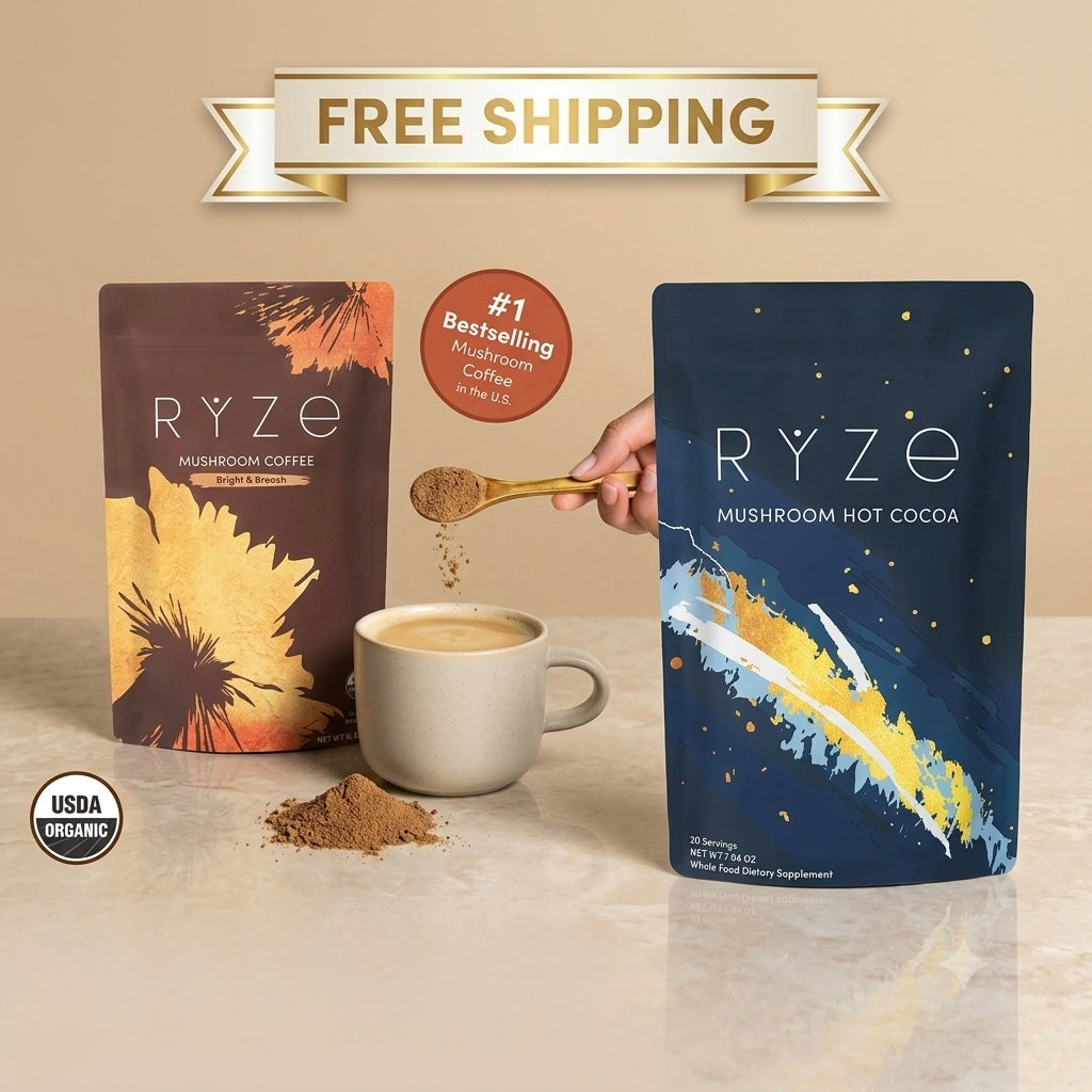 RYZE Day & Night Mushroom Duo (Coffee + Hot Cocoa)