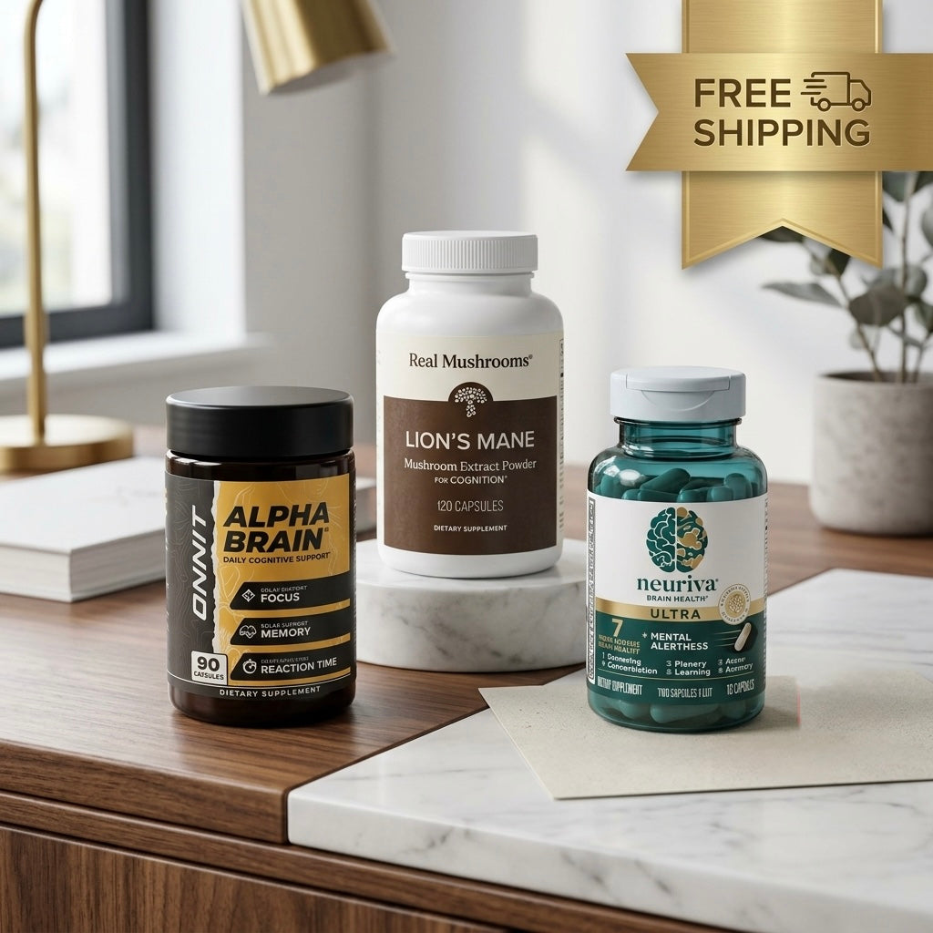 Focus & Memory Support Trio — Alpha Brain, Neuriva Ultra & Lion's Mane (Curated Bundle)