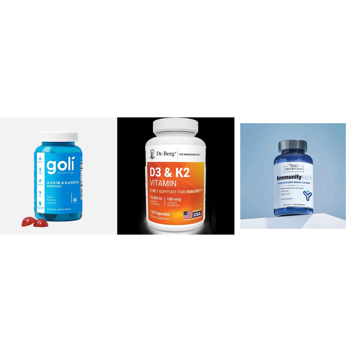 Immunity & Daily Wellness Stack — Goli, Dr. Berg & 1MD (Curated Bundle)