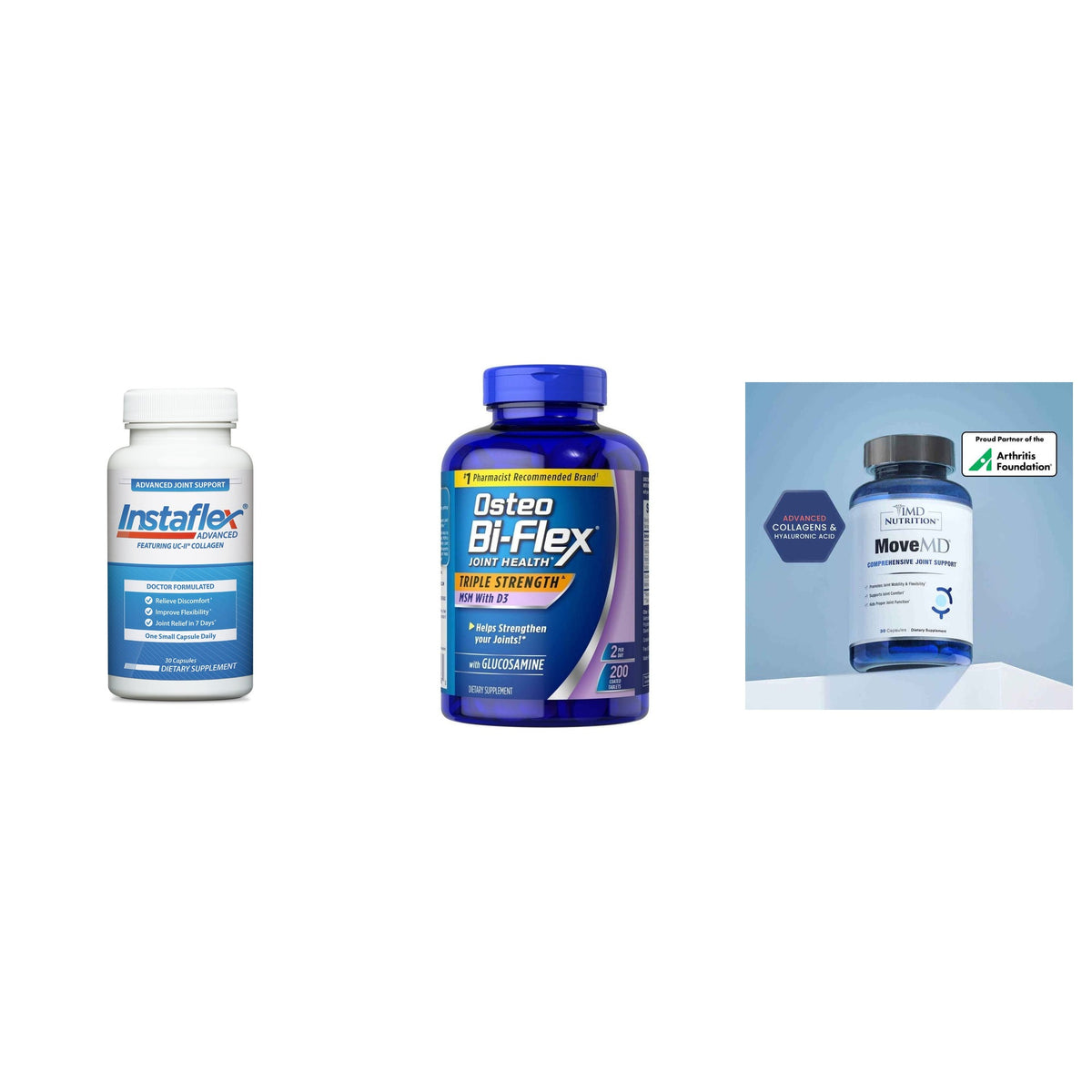 Joint Support Stack — Instaflex Advanced, Osteo Bi-Flex & MoveMD (Curated Bundle)