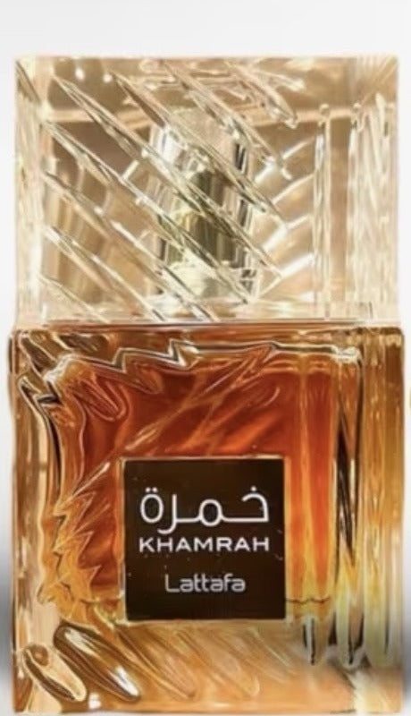 Lattafa Khamrah Eau de Parfum 100ml amber bottle front